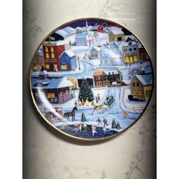 Hermoso Plato de Decoración de Navidad Christmas Plate 8" CM - Picture 4 of 5
